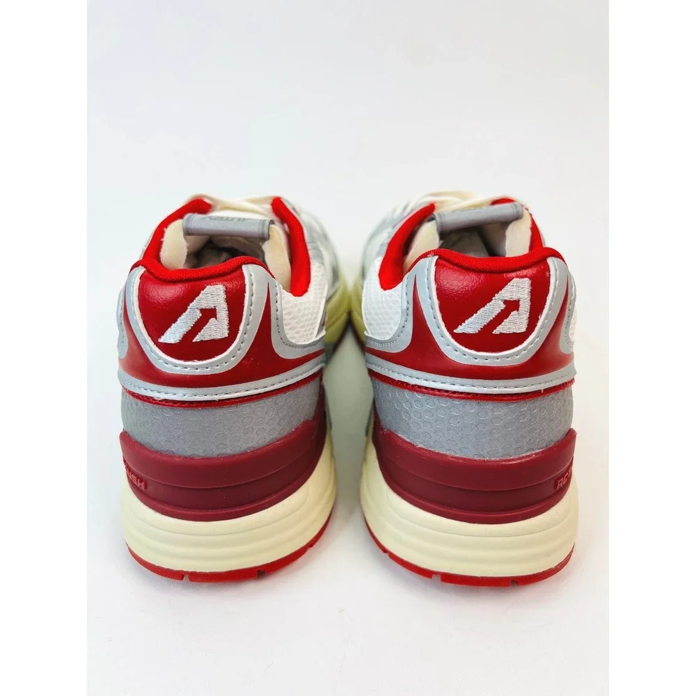 Autry Hyperway Low Mens Sneakers Silver Red White Mesh HYLMMV01 Sz 42 EU / 9 US‎